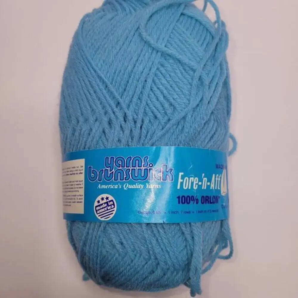 Yarn Brunswick 100% Orlon Acrylic 50 grams 175 Yards Gauge 6 STS‎ Lt Rich Teal